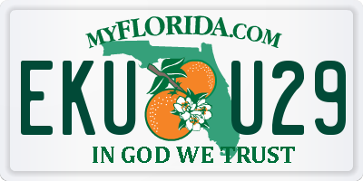 FL license plate EKUU29
