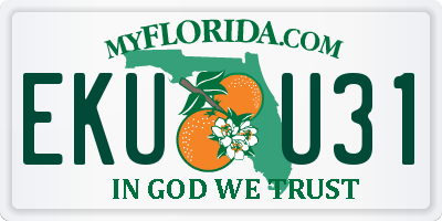 FL license plate EKUU31