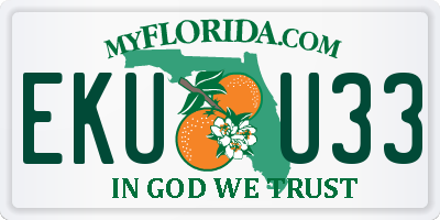 FL license plate EKUU33