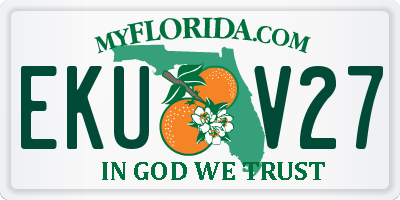 FL license plate EKUV27