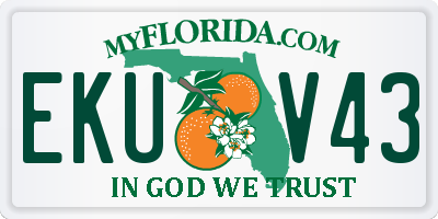 FL license plate EKUV43