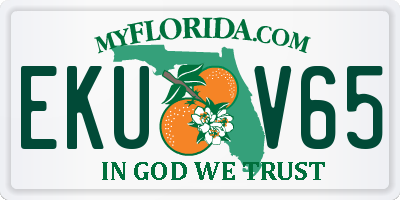 FL license plate EKUV65