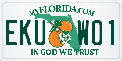 FL license plate EKUW01