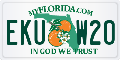 FL license plate EKUW20