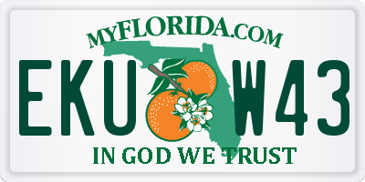 FL license plate EKUW43