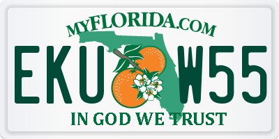 FL license plate EKUW55
