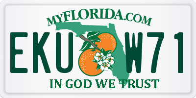 FL license plate EKUW71