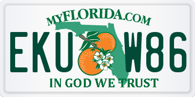 FL license plate EKUW86