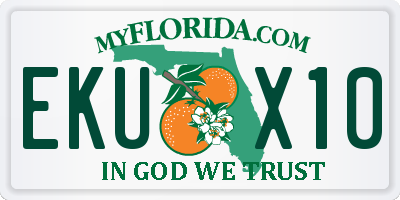 FL license plate EKUX10