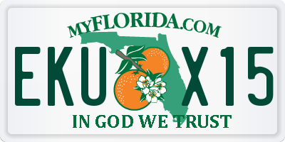 FL license plate EKUX15
