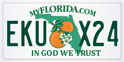 FL license plate EKUX24