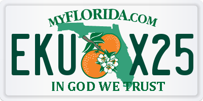 FL license plate EKUX25