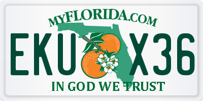 FL license plate EKUX36