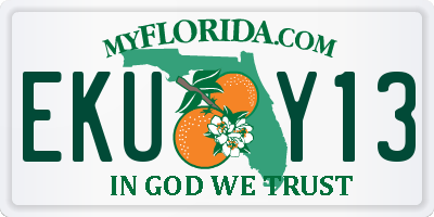 FL license plate EKUY13