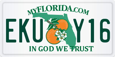 FL license plate EKUY16