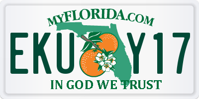 FL license plate EKUY17