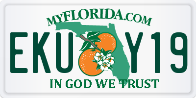 FL license plate EKUY19