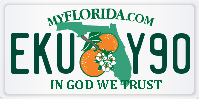 FL license plate EKUY90