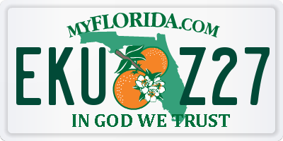 FL license plate EKUZ27