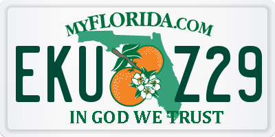 FL license plate EKUZ29