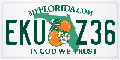 FL license plate EKUZ36