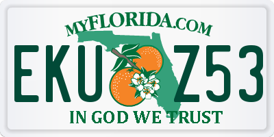FL license plate EKUZ53