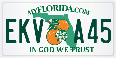 FL license plate EKVA45