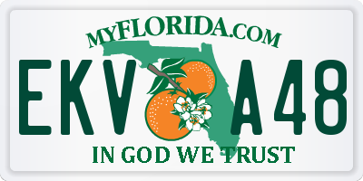 FL license plate EKVA48