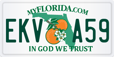 FL license plate EKVA59