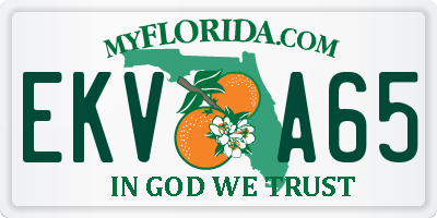 FL license plate EKVA65