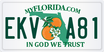 FL license plate EKVA81