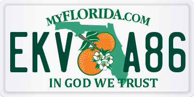 FL license plate EKVA86