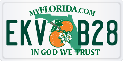 FL license plate EKVB28