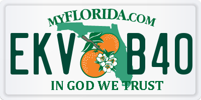 FL license plate EKVB40