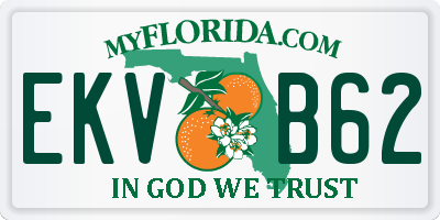 FL license plate EKVB62