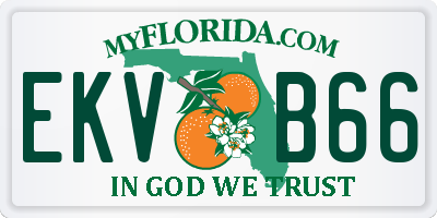 FL license plate EKVB66
