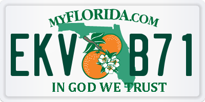FL license plate EKVB71