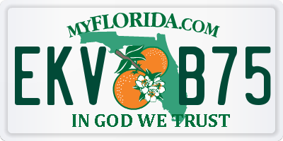 FL license plate EKVB75