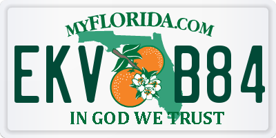 FL license plate EKVB84