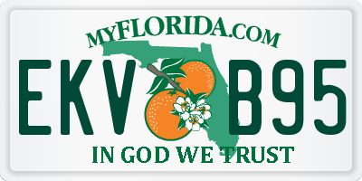 FL license plate EKVB95