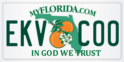 FL license plate EKVC00