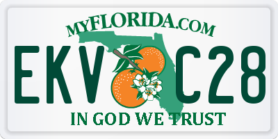 FL license plate EKVC28