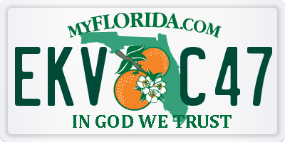 FL license plate EKVC47