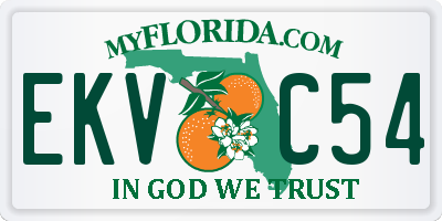 FL license plate EKVC54