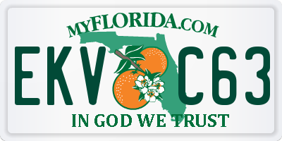 FL license plate EKVC63