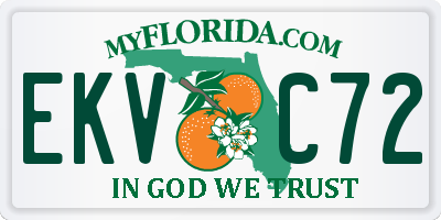 FL license plate EKVC72
