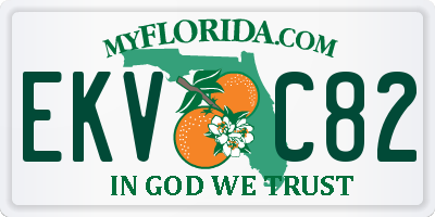 FL license plate EKVC82
