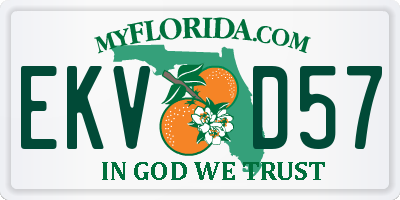 FL license plate EKVD57