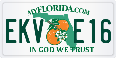 FL license plate EKVE16