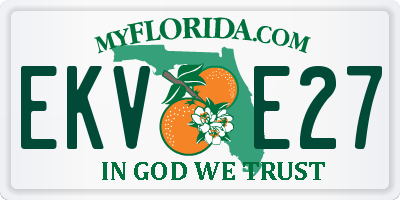 FL license plate EKVE27